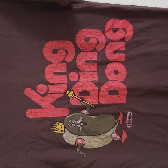 King ding dong graphic tee shirt, brown, snacks, hostess, women's size small - Picture 2 of 5